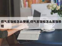 燃气蒸饭柜怎么使用,燃气蒸饭柜怎么蒸饭教程